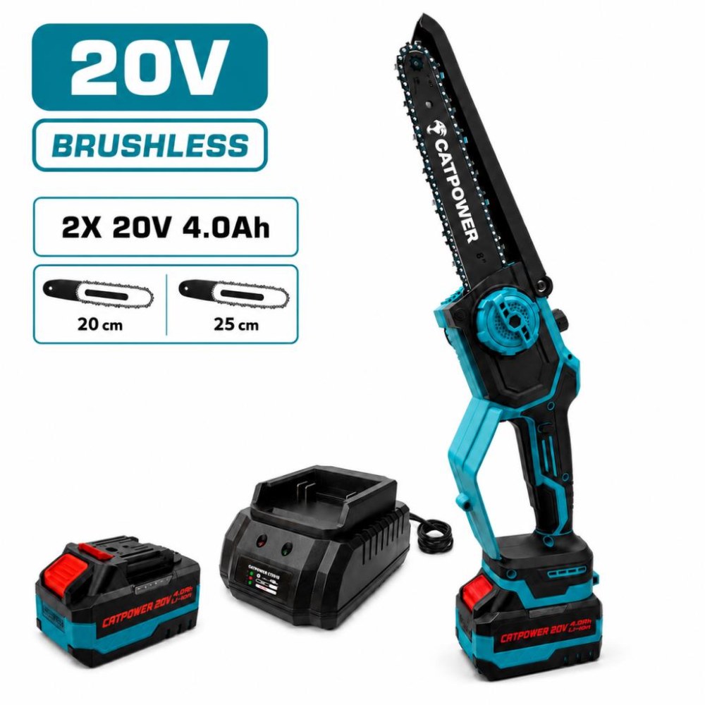 CATPOWER 1545 Kömürsüz Akülü Dal Kesme 20 cm 20 V 4.0 Ah
