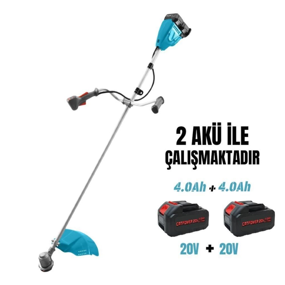 CATPOWER 2045 Kömürsüz Akülü Yan Tırpan 2 × 20 V 4.0 Ah
