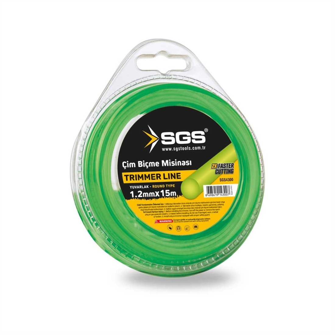 SGS4300 Yuvarlak Tırpan Misinası 1.2 mm × 15 m