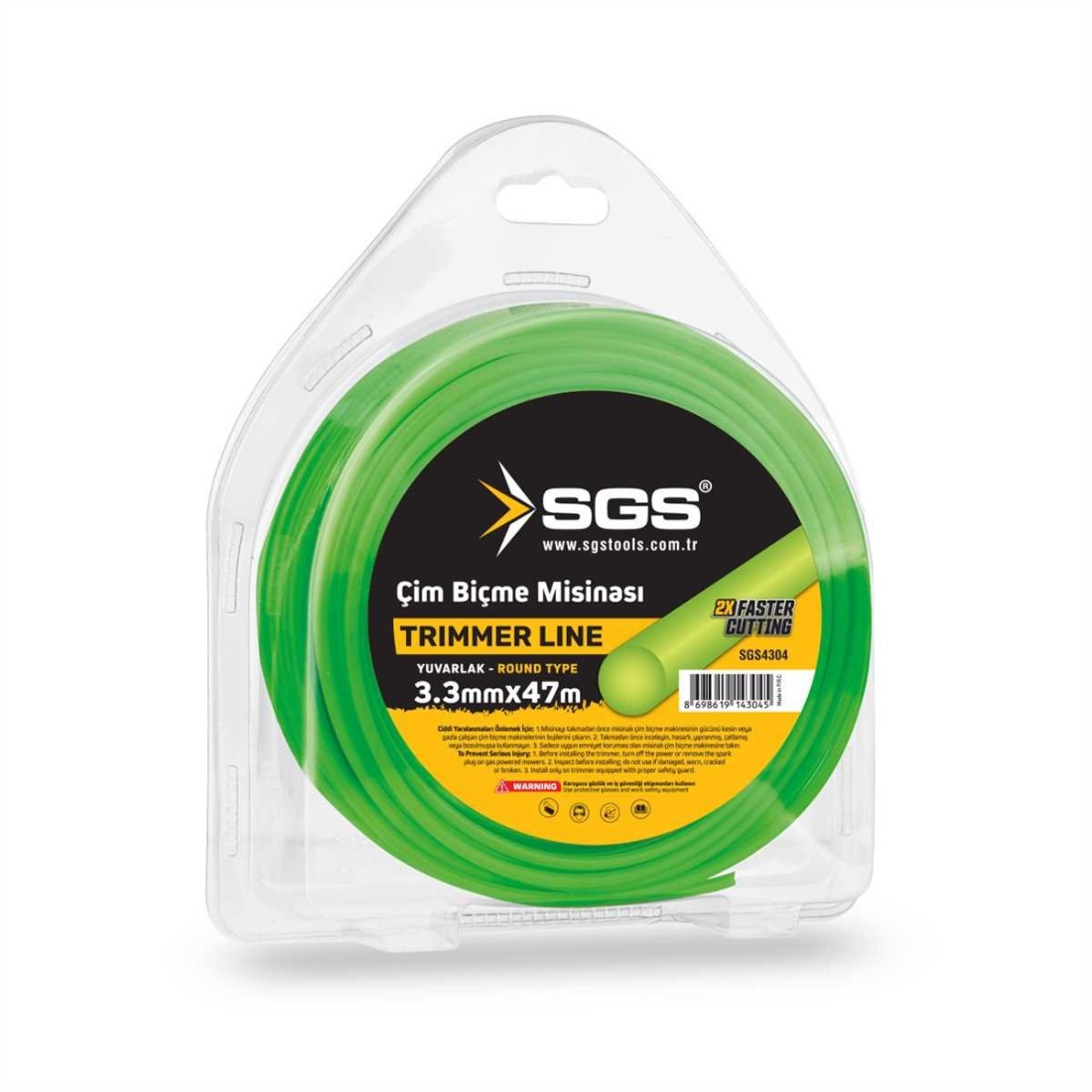 SGS4304 Yuvarlak Tırpan Misinası 3.3 mm × 47 m