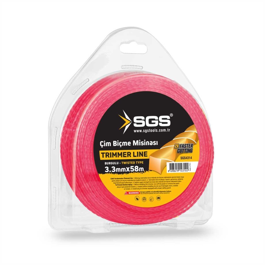 SGS4314 Burgulu Tırpan Misinası 3.3 mm × 58 m
