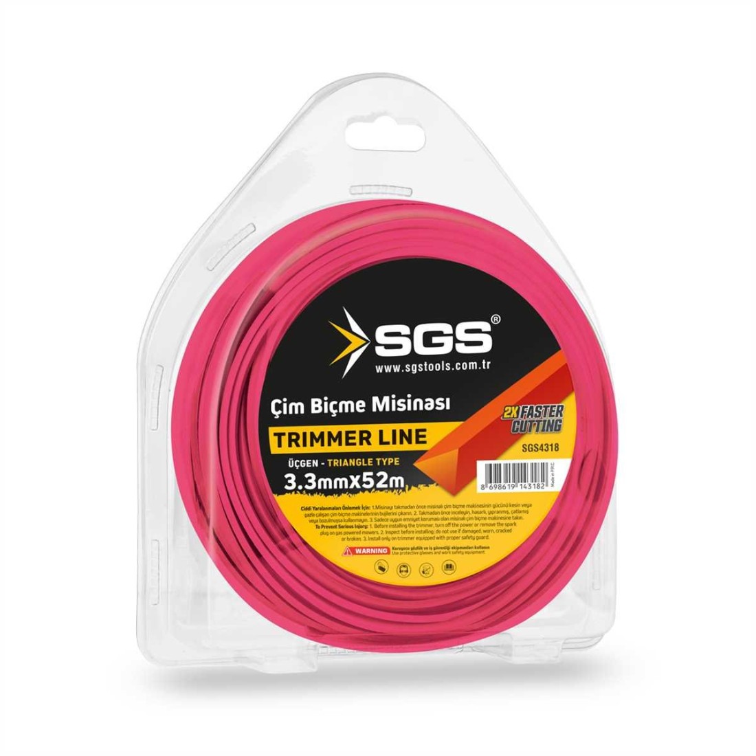 SGS4318 Üçgen Tırpan Misinası 3.3 mm × 52 m